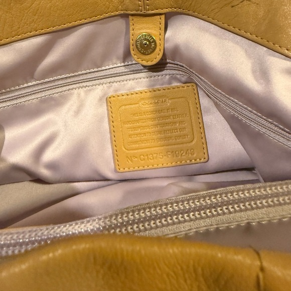 Coach Madison Gathered Leather Satchel | Tan | Gold Hardware | Shoulder Bag - Picture 6 of 13